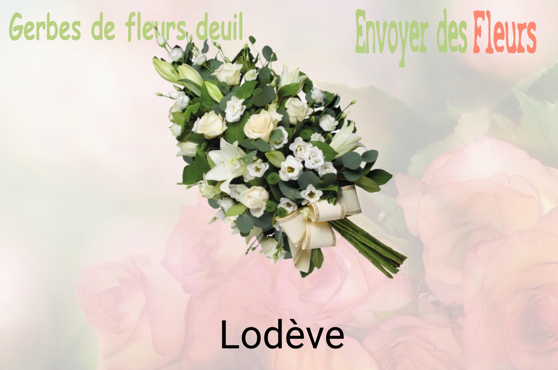 Gerbe de fleurs de deuil livrée à Lodève
